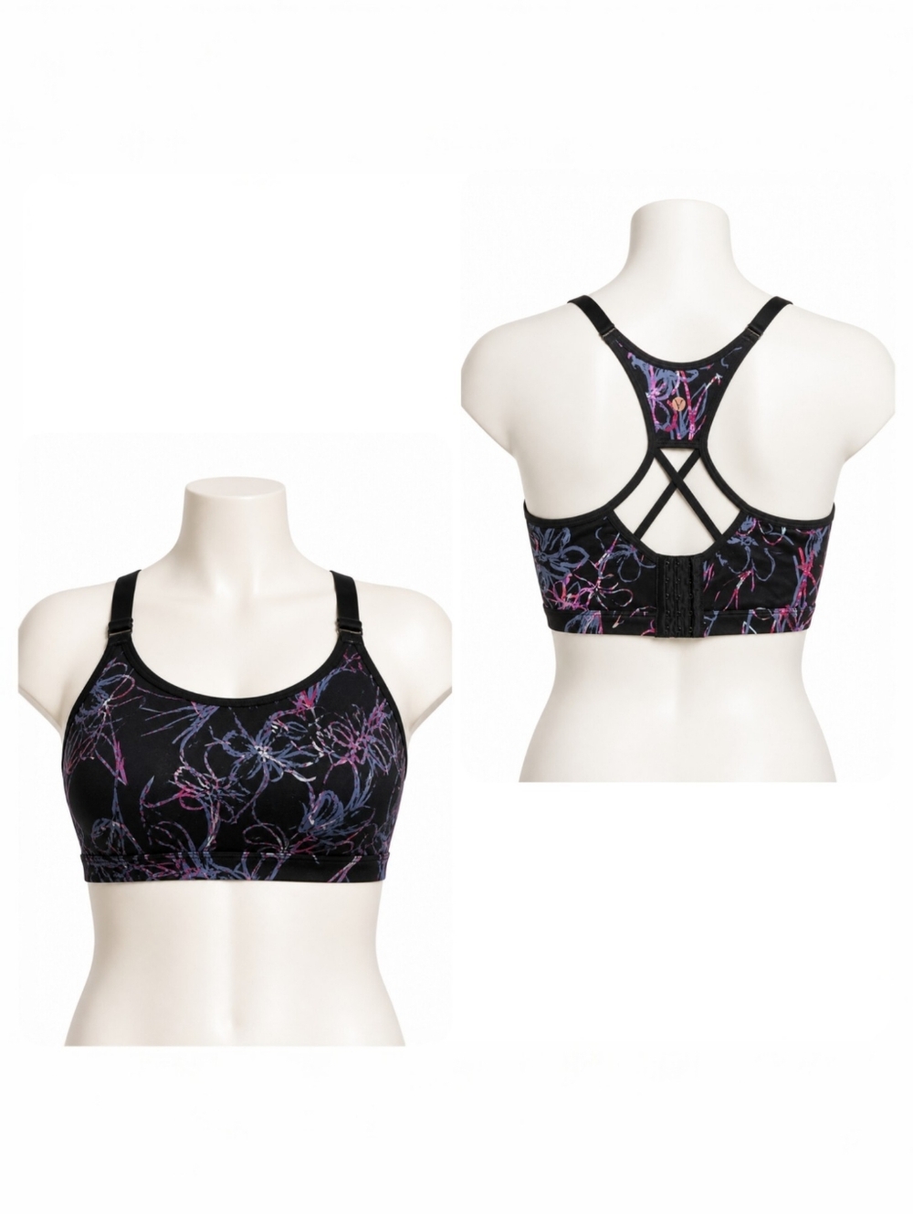 Lane Bryant LIVI Active Floral Sports Bra Size 40D